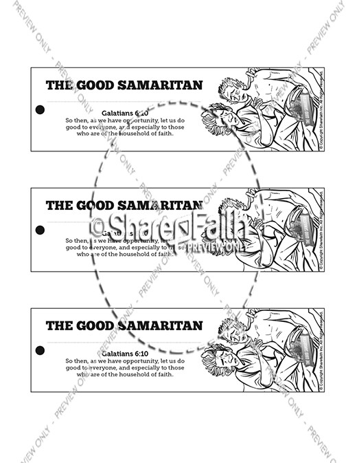 The Good Samaritan Bible Bookmarks Thumbnail Showcase