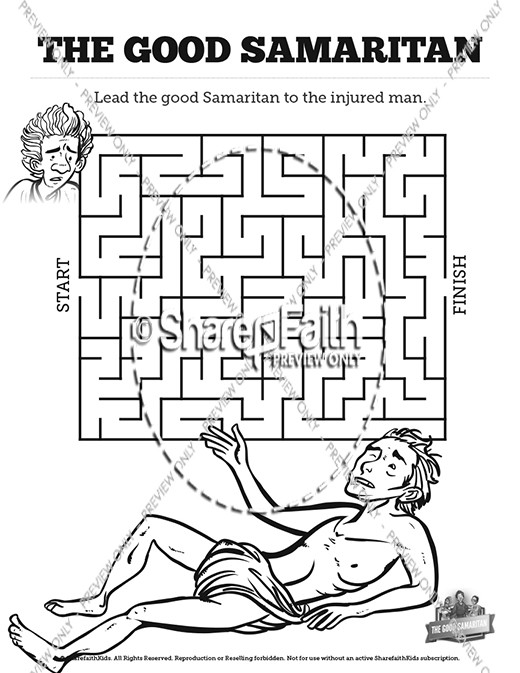 The Good Samaritan Bible Mazes Thumbnail Showcase