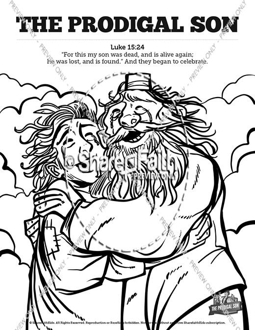 coloring pages for prodigal son parable images