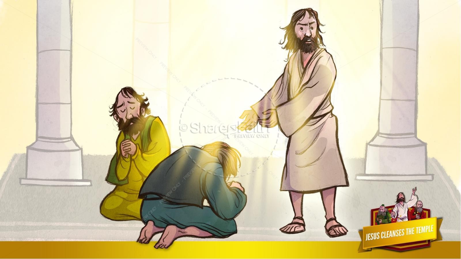 Matthew 21 Jesus Cleanses the Temple Kids Bible Story Thumbnail 29