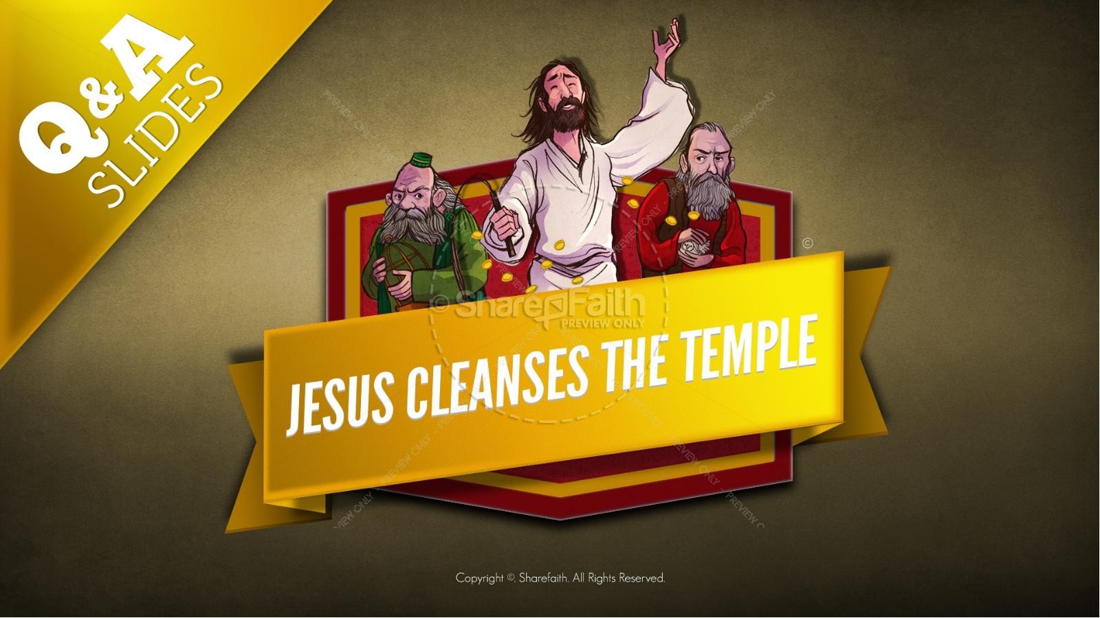 Matthew 21 Jesus Cleanses the Temple Kids Bible Story