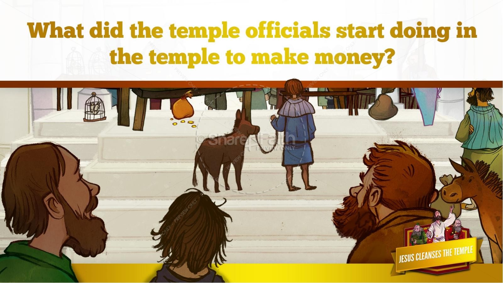 Matthew 21 Jesus Cleanses the Temple Kids Bible Story Thumbnail 10