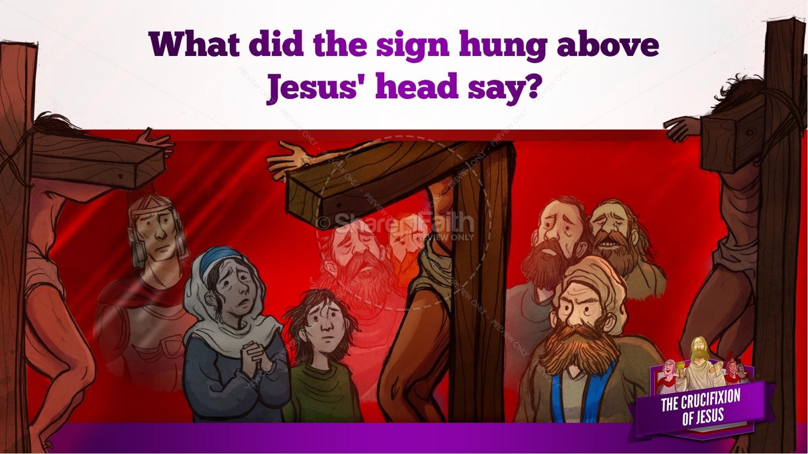 Jesus' Crucifixion Kids Bible Story | slide 101
