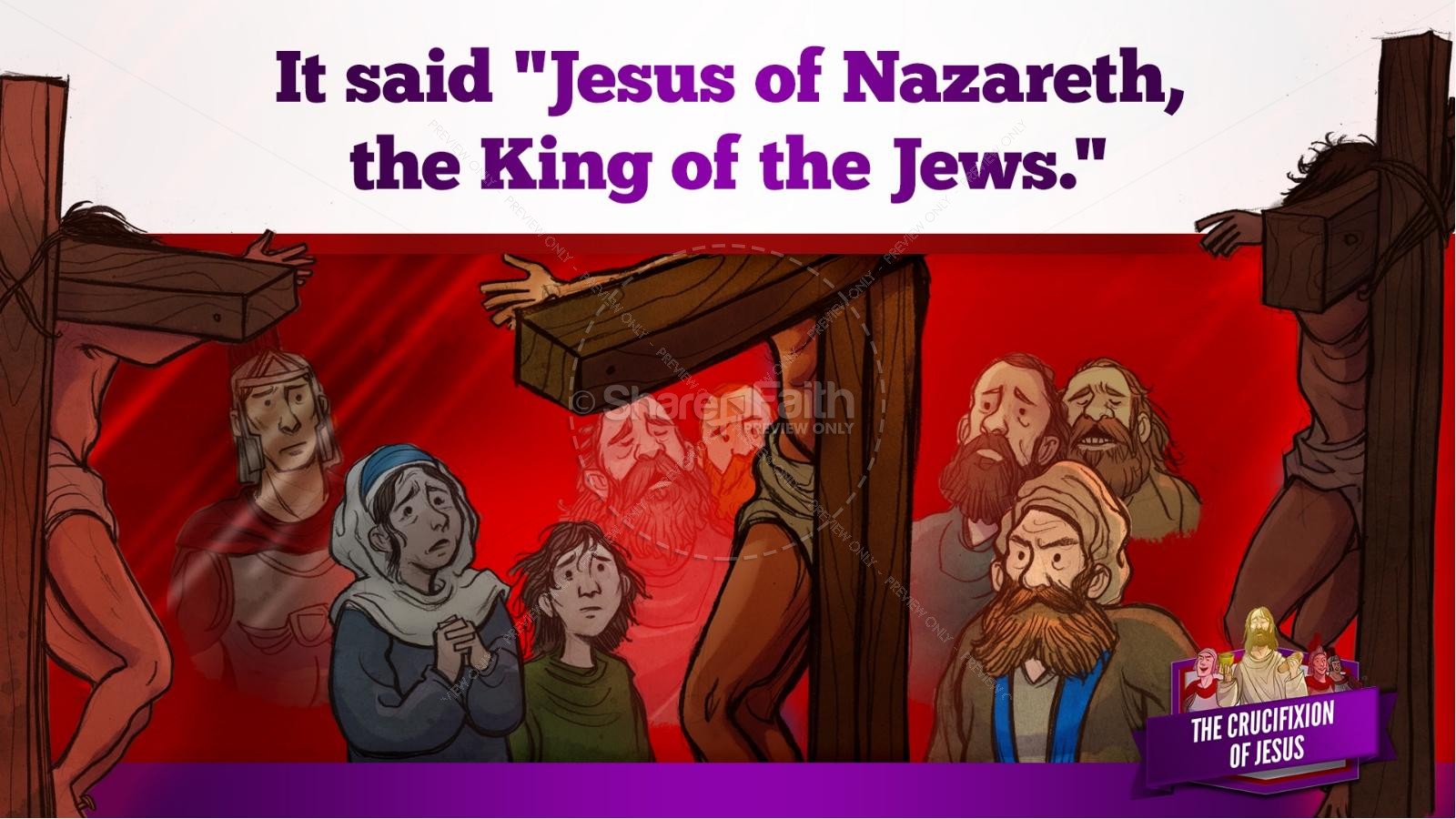 Jesus' Crucifixion Kids Bible Story | slide 102