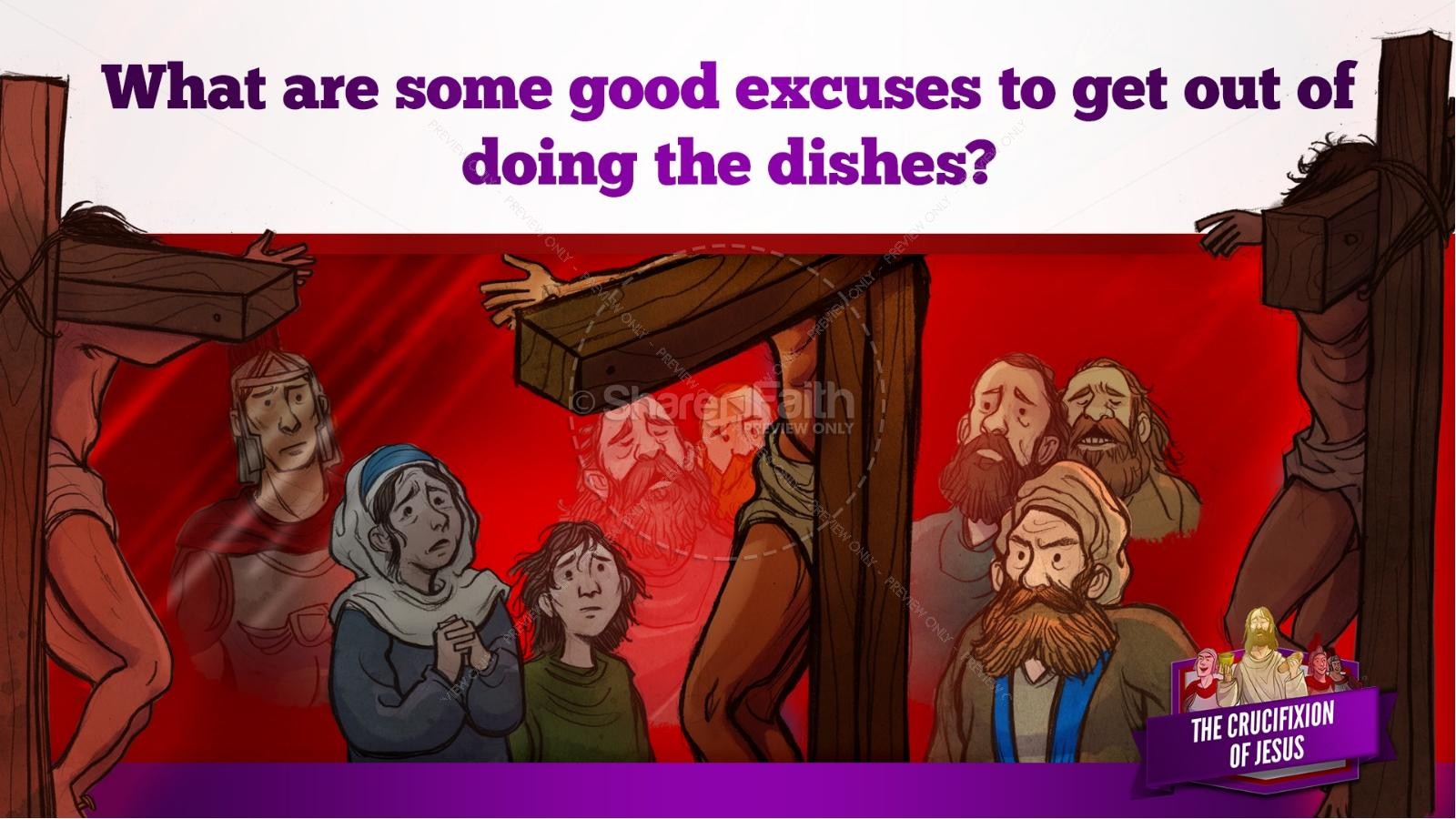 Jesus' Crucifixion Kids Bible Story | slide 103
