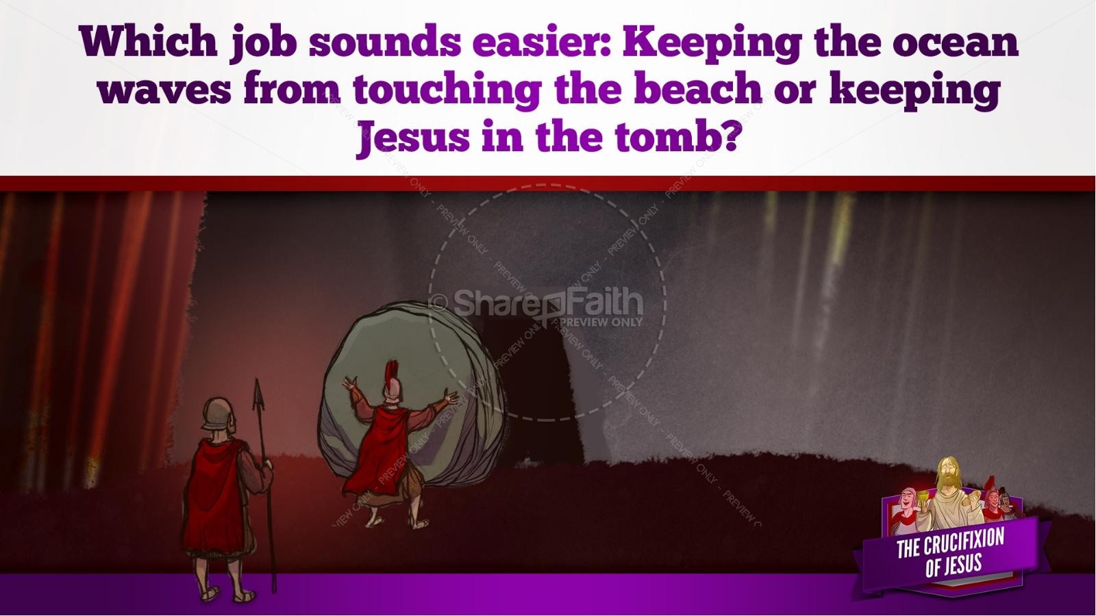 Jesus' Crucifixion Kids Bible Story | slide 107
