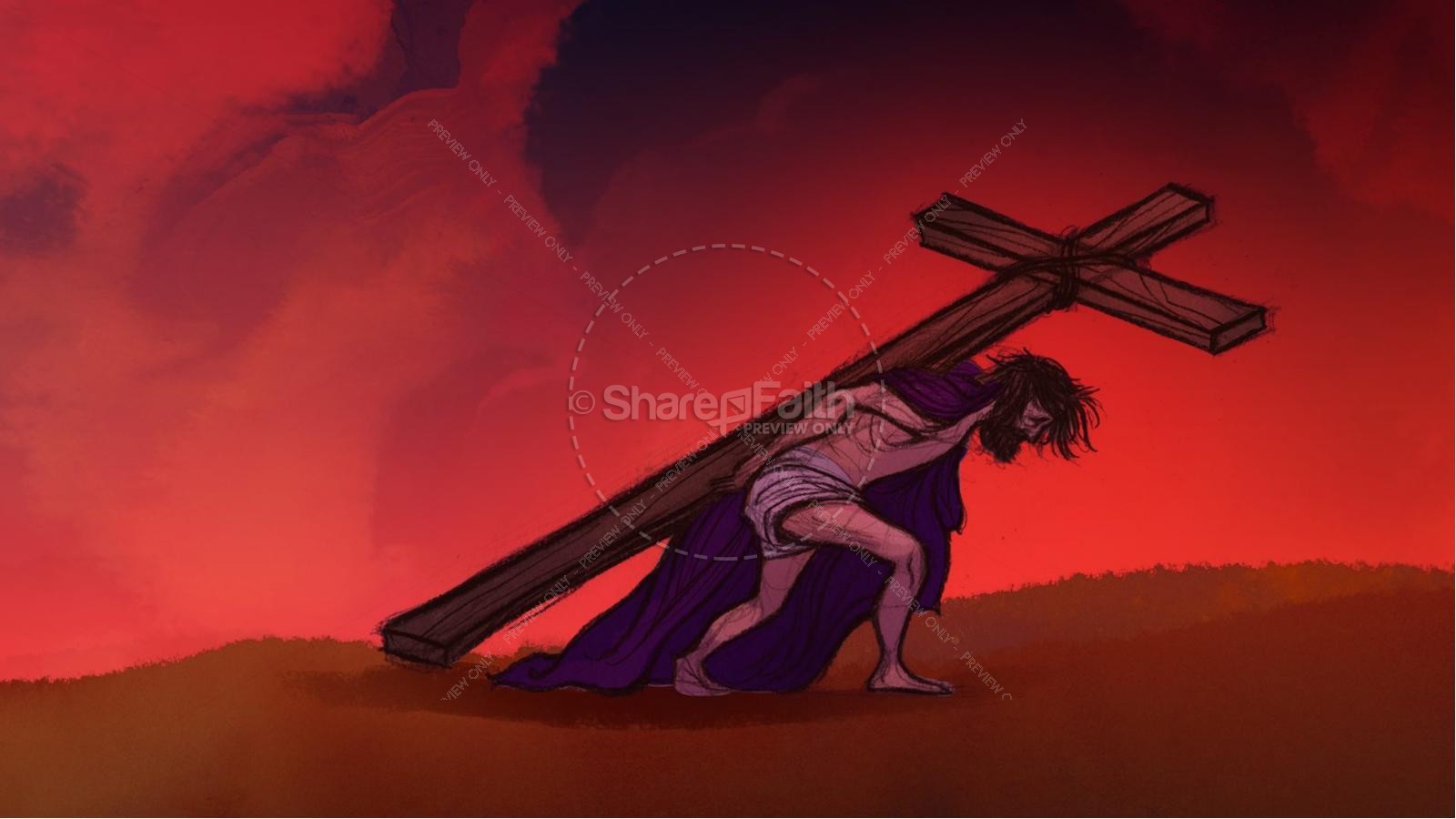 Jesus' Crucifixion Kids Bible Story | slide 19