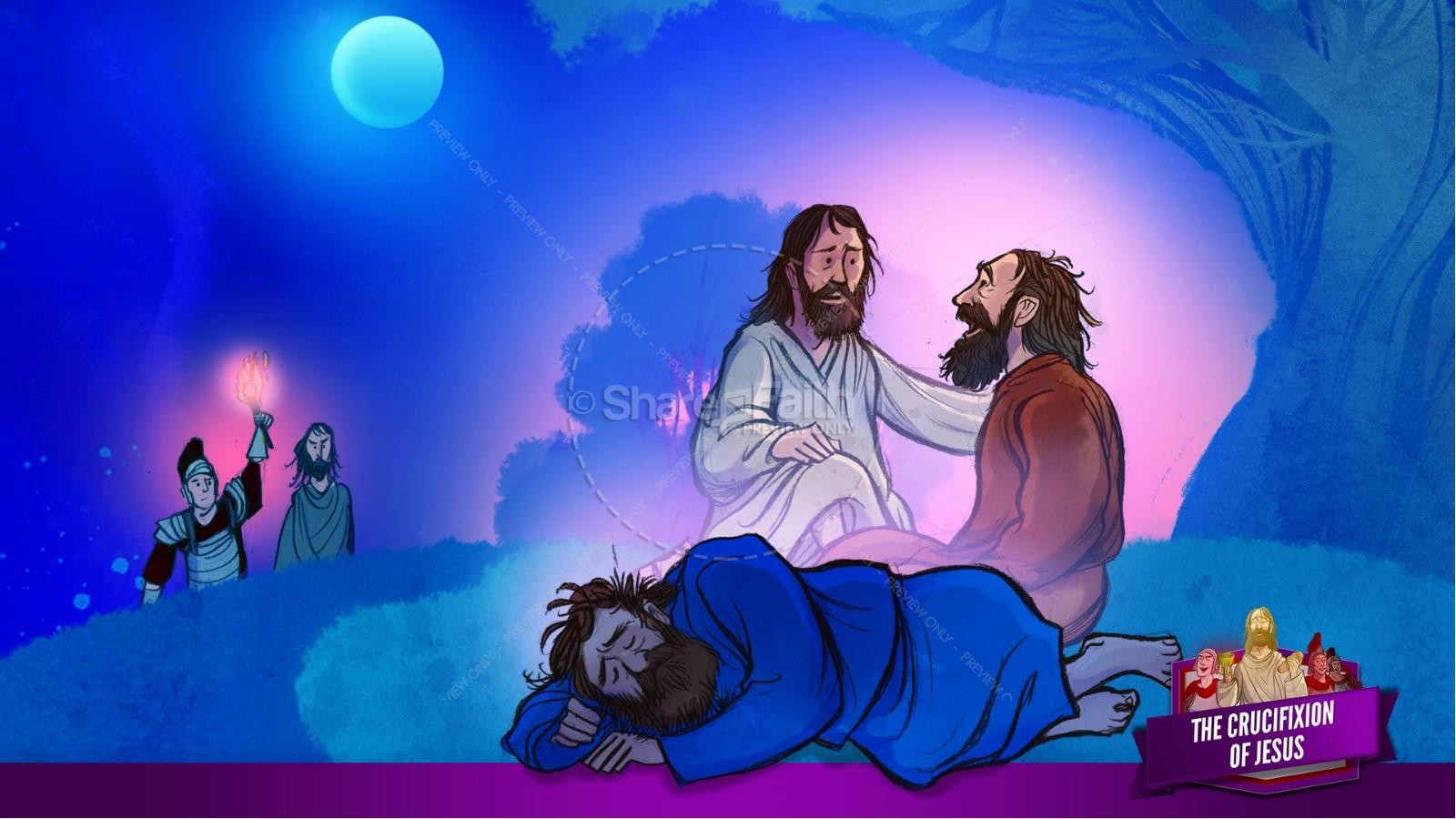 Jesus' Crucifixion Kids Bible Story | slide 48
