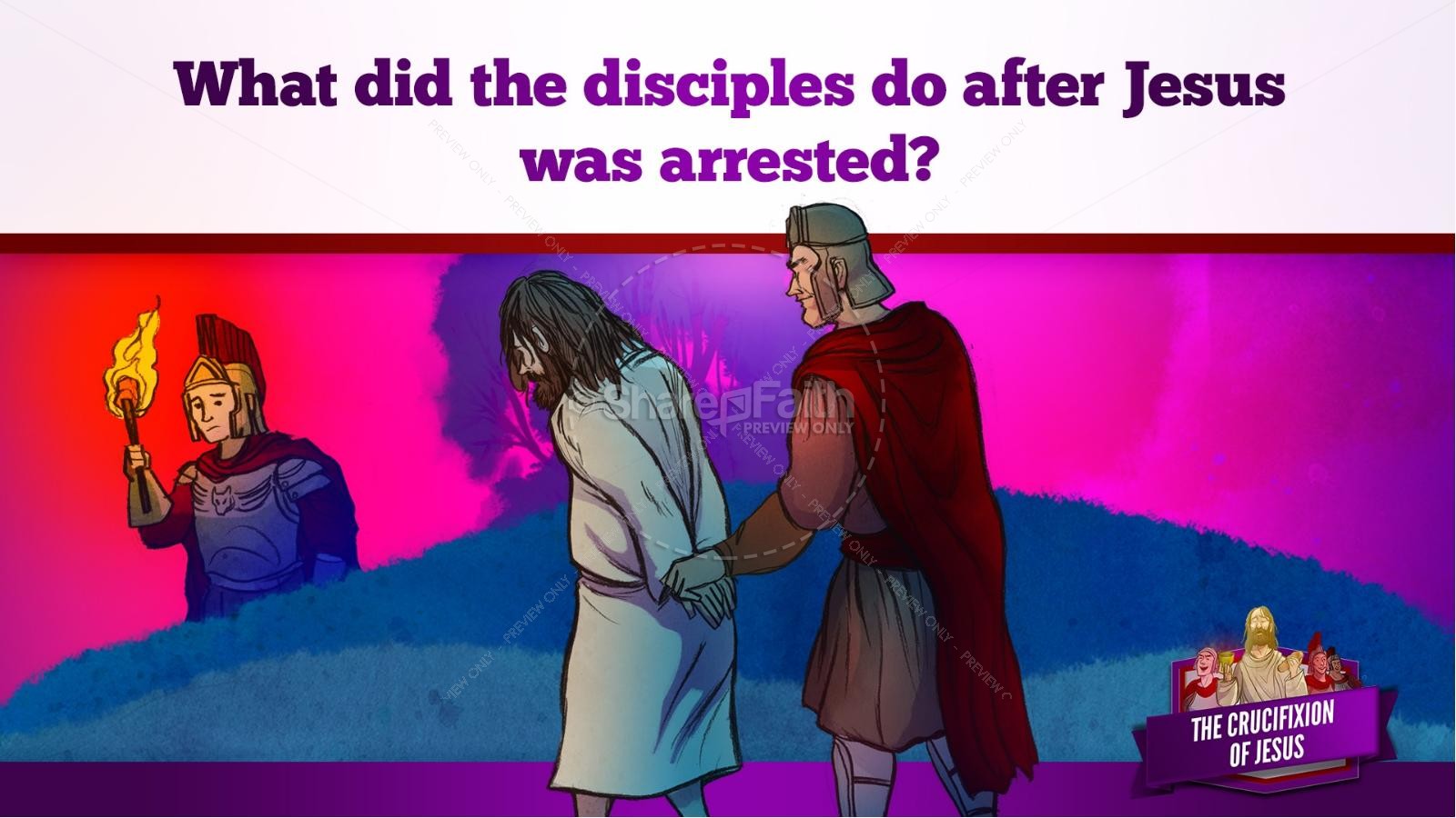 Jesus' Crucifixion Kids Bible Story | slide 65
