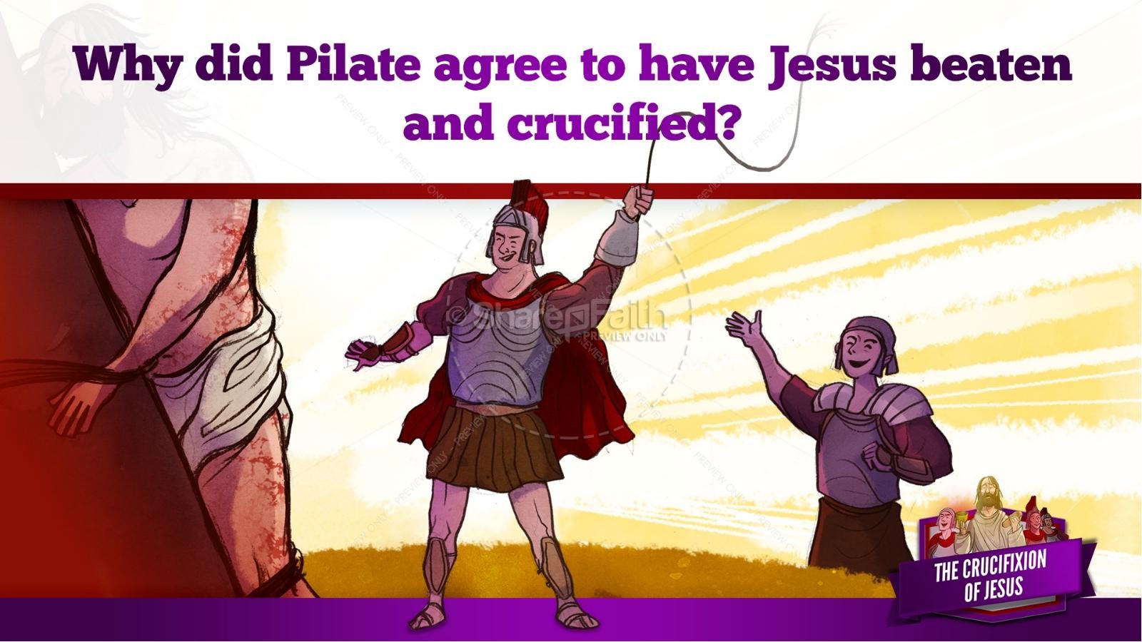 Jesus' Crucifixion Kids Bible Story | slide 85