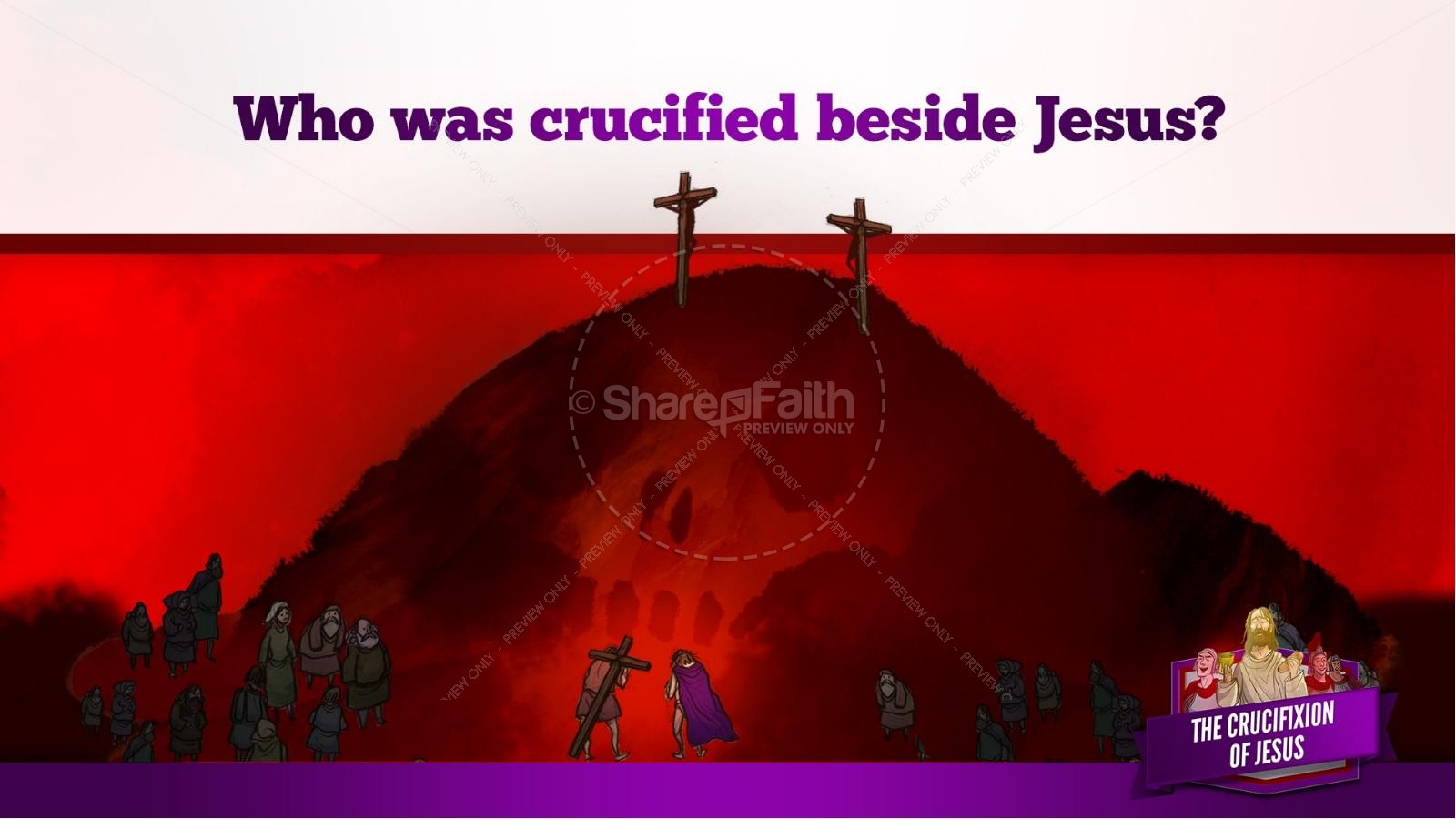 Jesus' Crucifixion Kids Bible Story | slide 97
