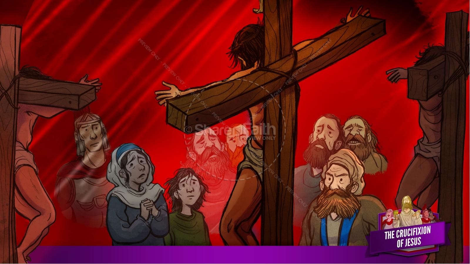 Jesus' Crucifixion Kids Bible Story Thumbnail 100