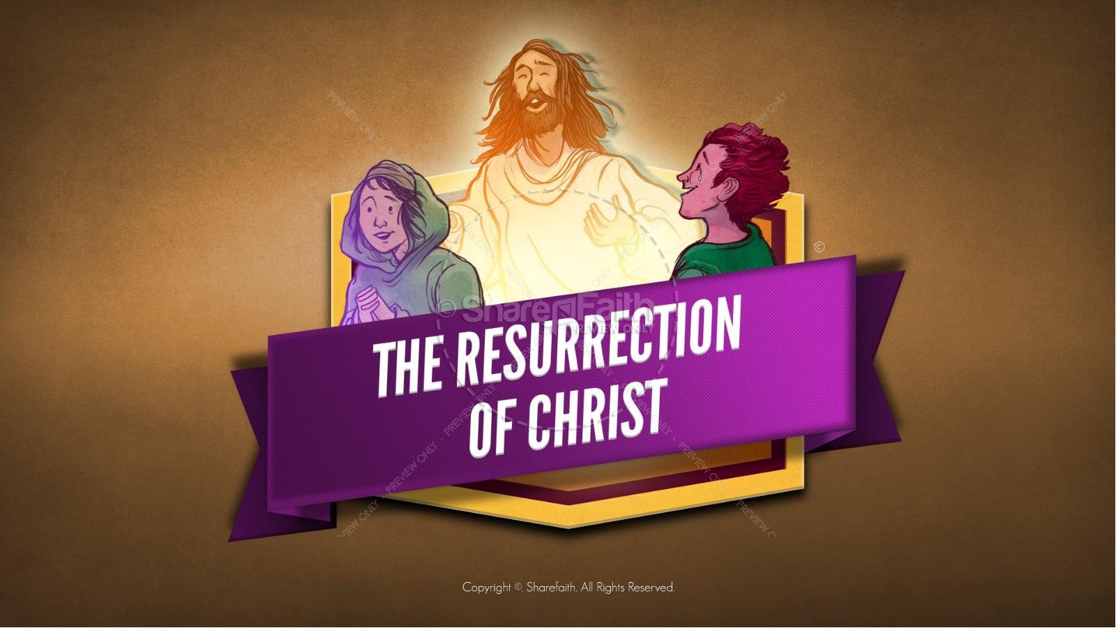 Jesus' Resurrection Kids Bible Story | slide 1