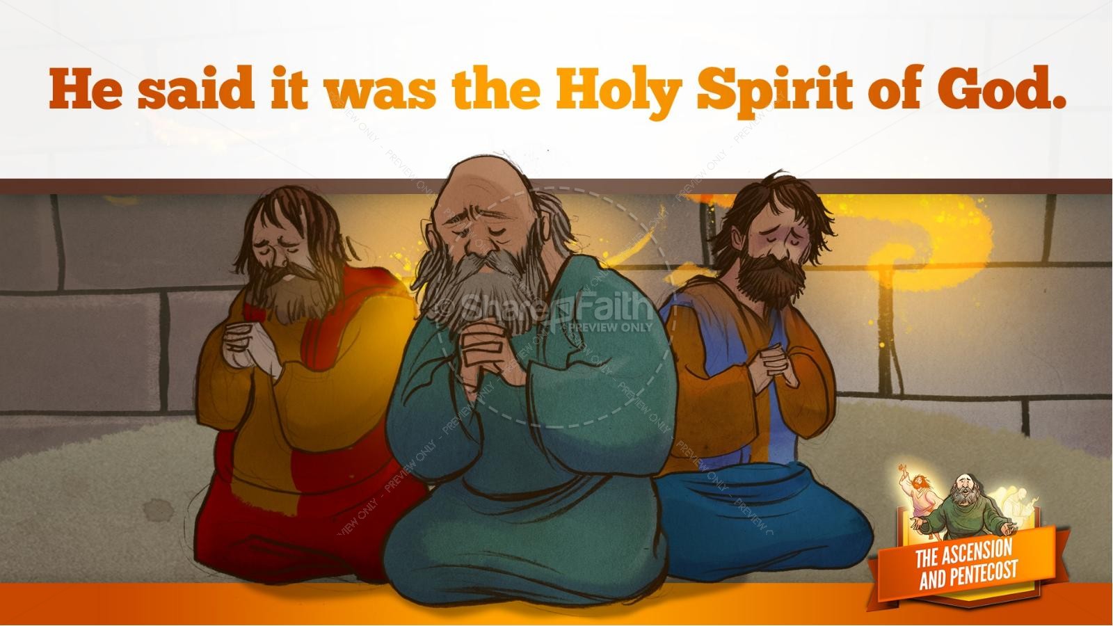 The Ascension and Pentecost Kids Bible Story Thumbnail 19