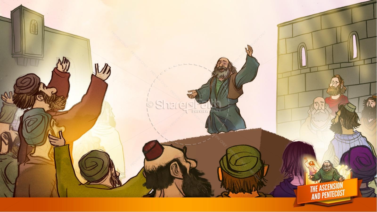 The Ascension and Pentecost Kids Bible Story Thumbnail 25
