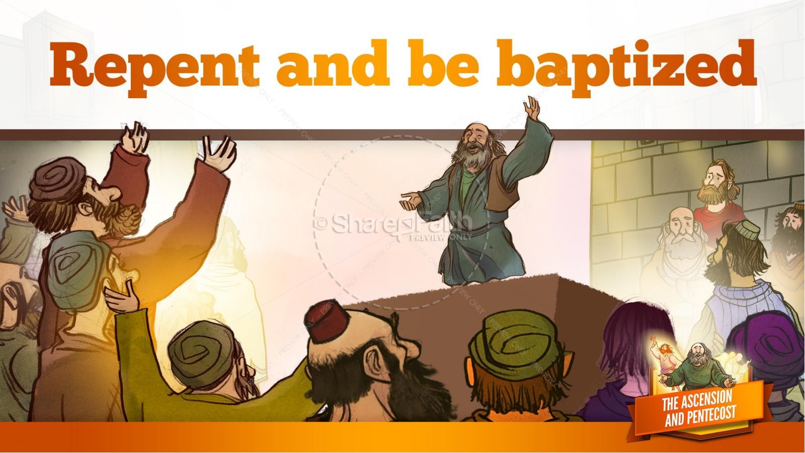 The Ascension and Pentecost Kids Bible Story Thumbnail 27