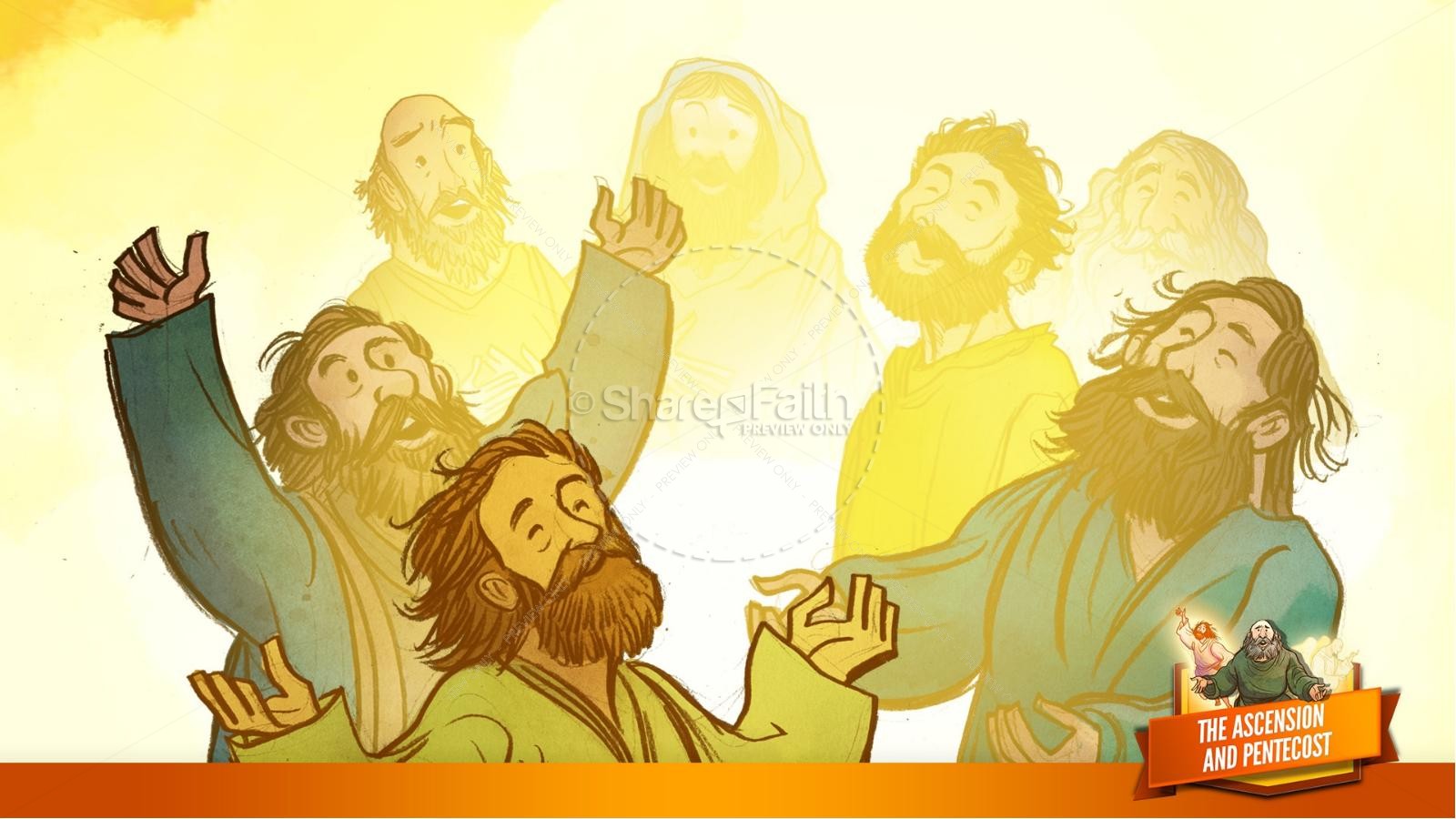The Ascension and Pentecost Kids Bible Story Thumbnail 29