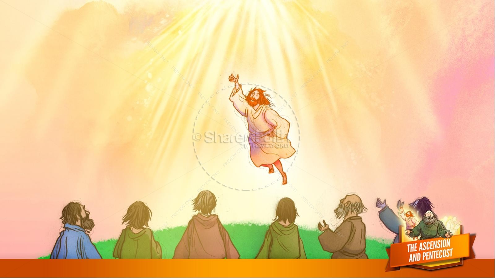 The Ascension and Pentecost Kids Bible Story Thumbnail 9