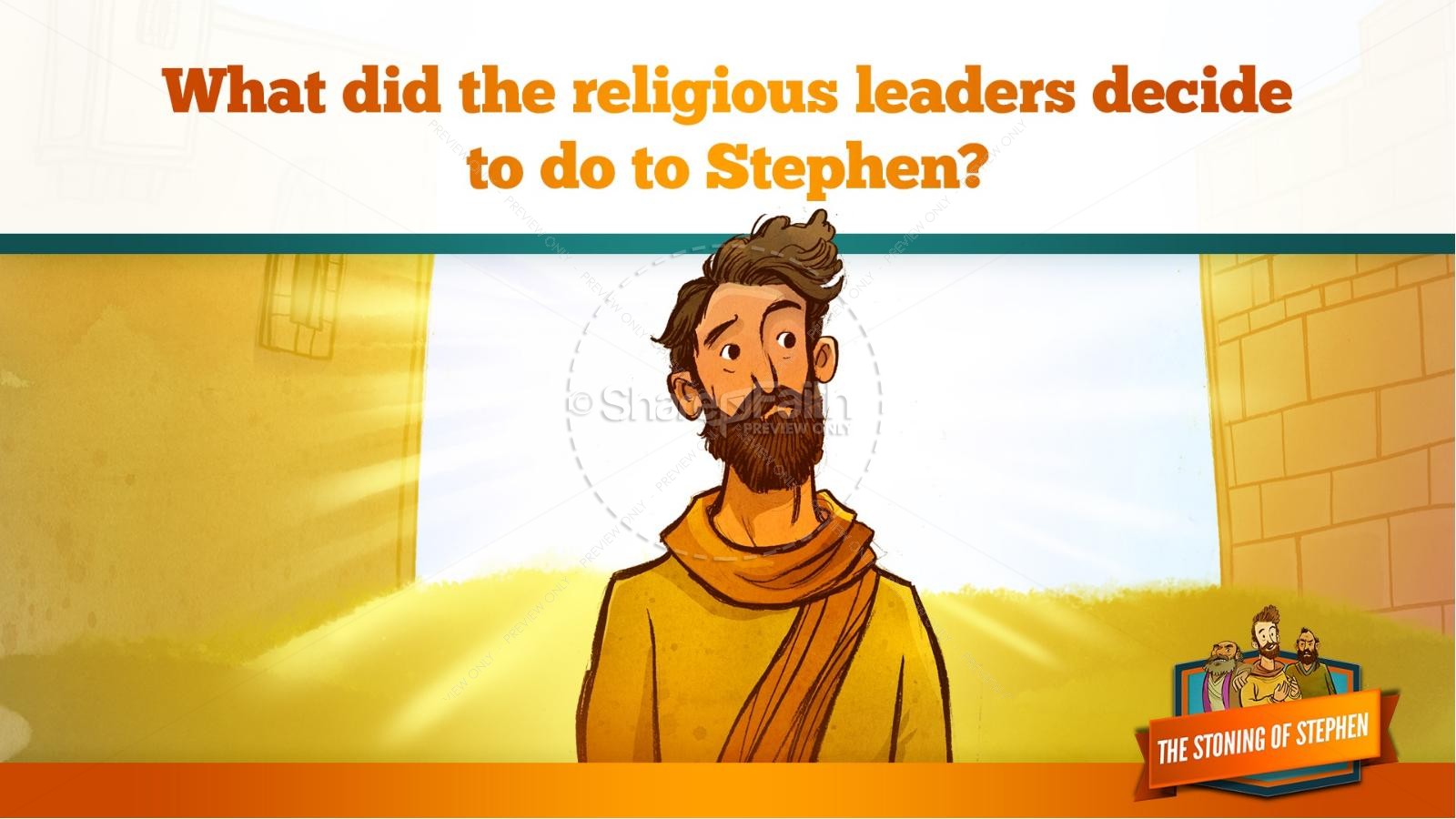 Acts 7 The Stoning of Stephen Kids Bible Story | slide 15