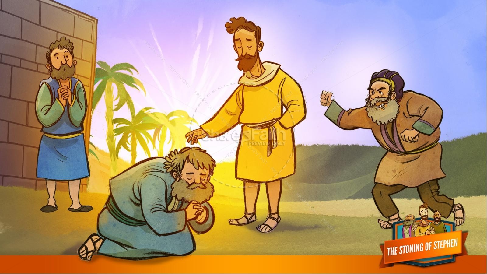 Acts 7 The Stoning of Stephen Kids Bible Story | slide 18