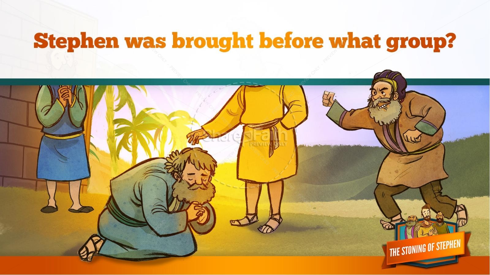 Acts 7 The Stoning of Stephen Kids Bible Story | slide 19