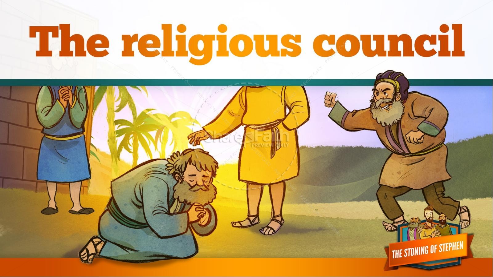 Acts 7 The Stoning of Stephen Kids Bible Story | slide 20