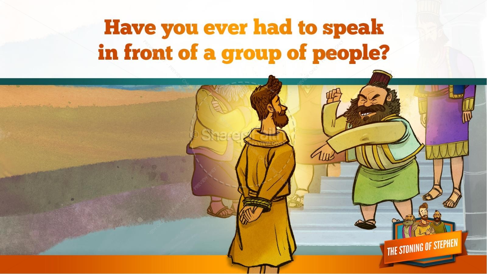 Acts 7 The Stoning of Stephen Kids Bible Story | slide 25