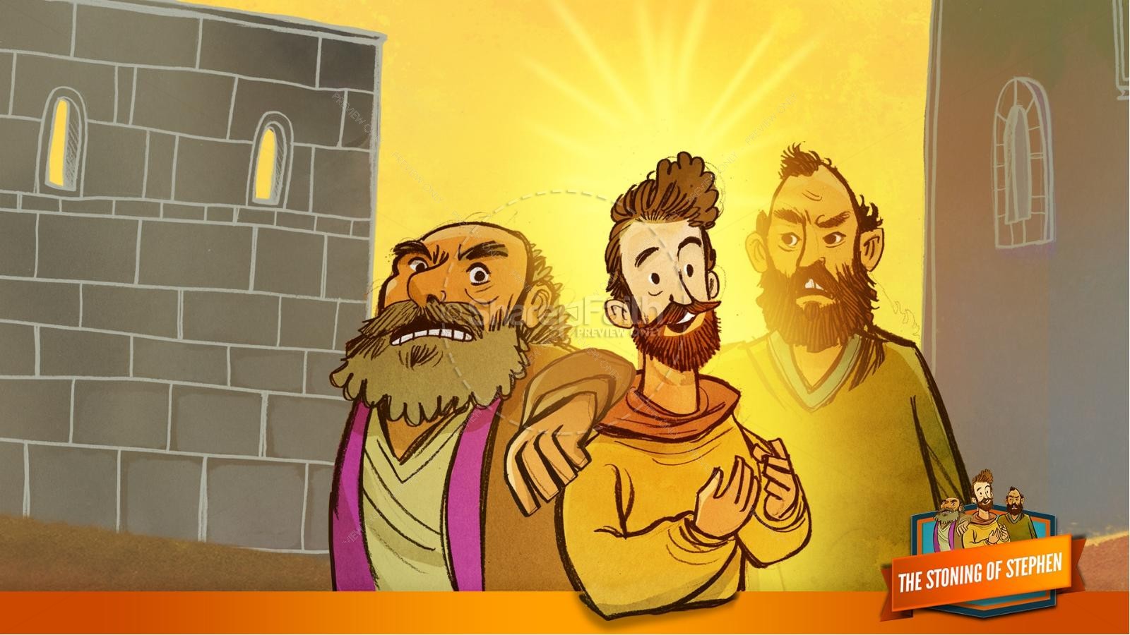 Acts 7 The Stoning of Stephen Kids Bible Story | slide 26