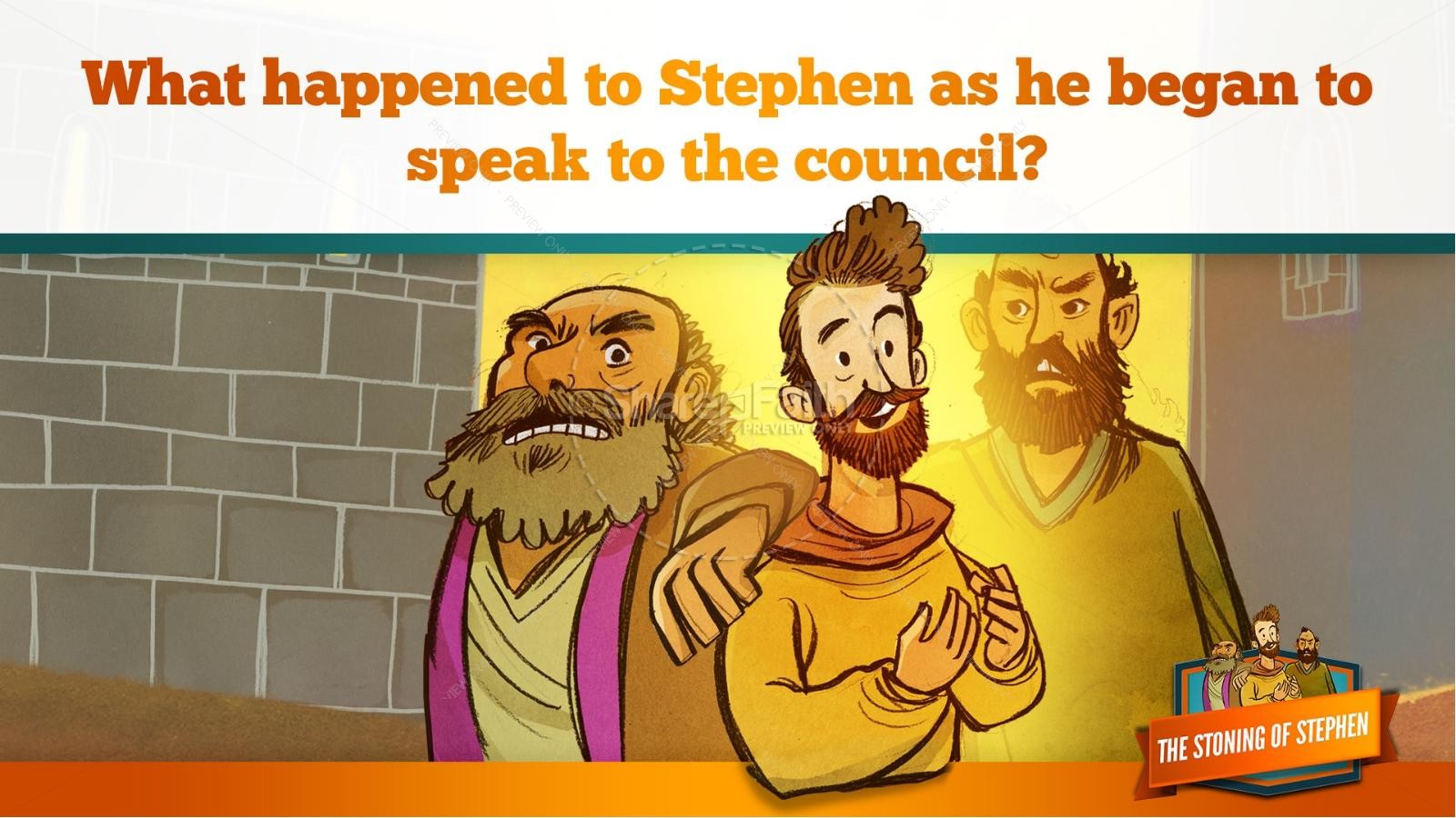 Acts 7 The Stoning of Stephen Kids Bible Story | slide 27