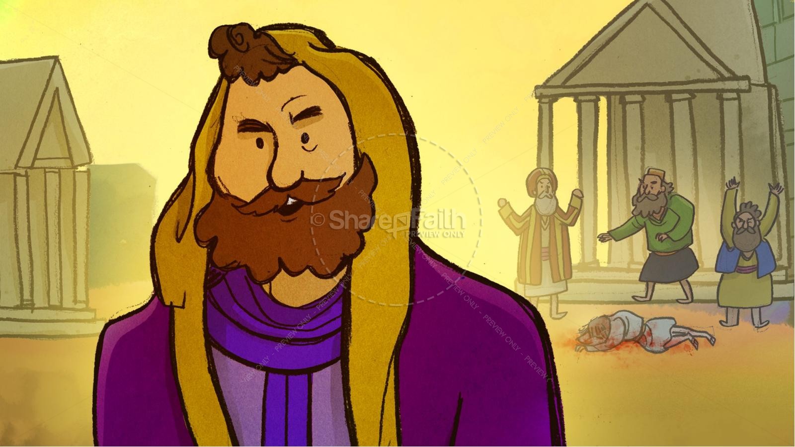 Acts 7 The Stoning of Stephen Kids Bible Story | slide 8