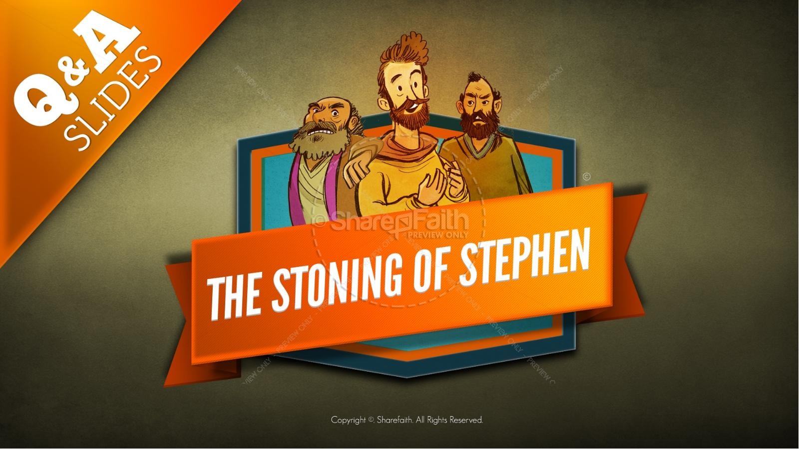 Acts 7 The Stoning of Stephen Kids Bible Story | slide 9