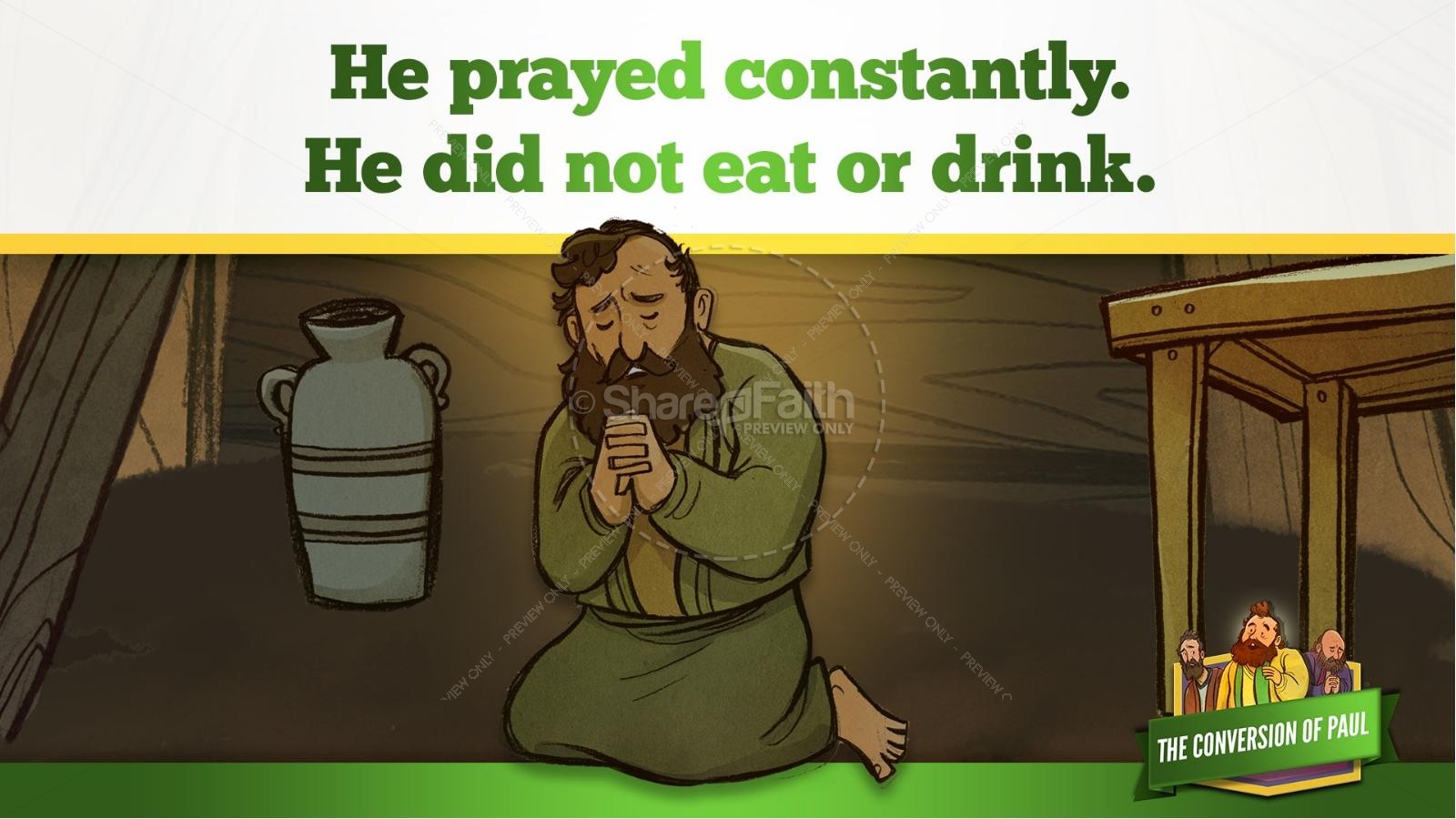 Acts 9 Paul's Conversion Kids Bible Stories | slide 32