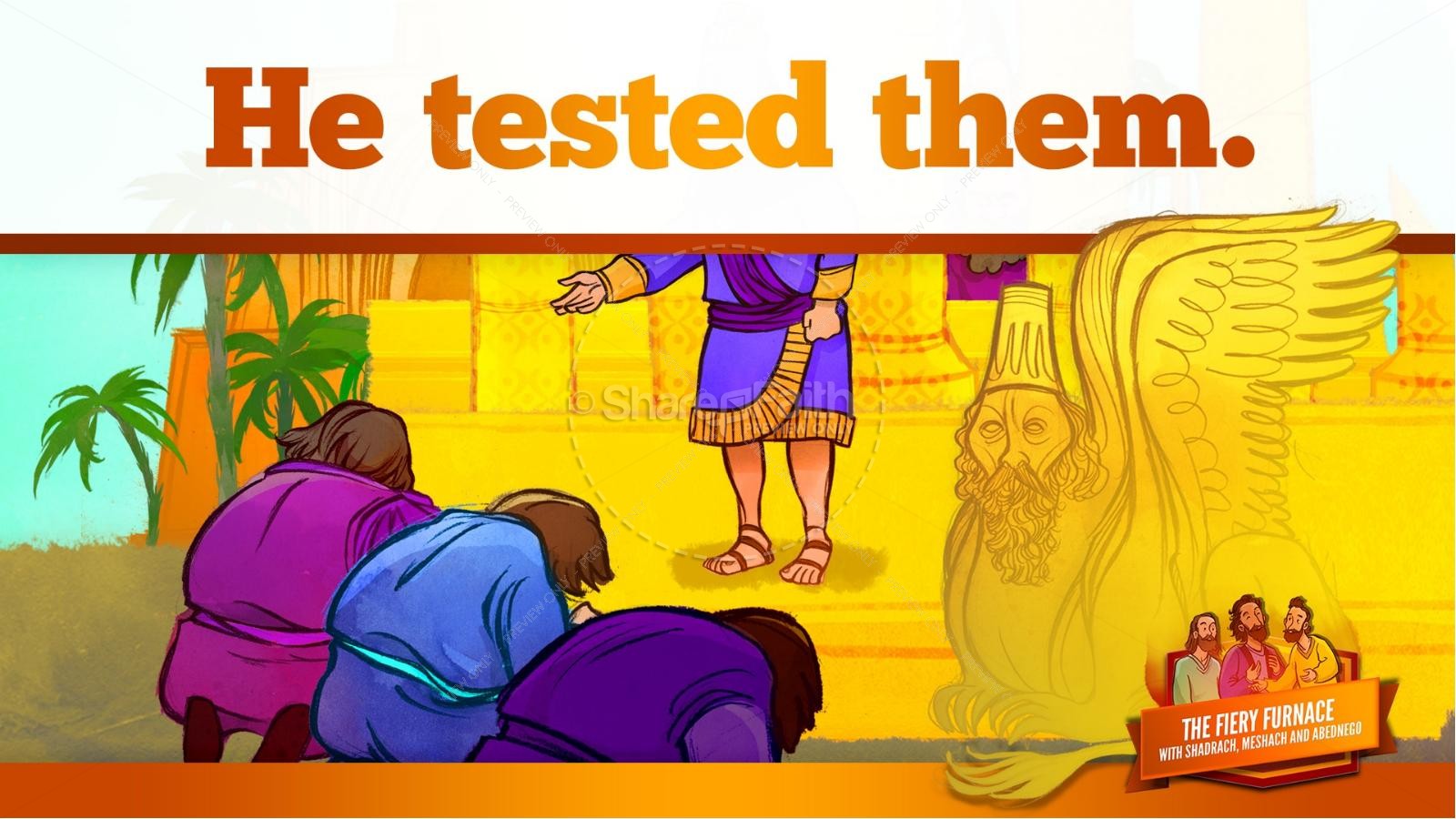 The Fiery Furnace with Shadrach, Meshach and Abednego Kids Bible Story Thumbnail 25