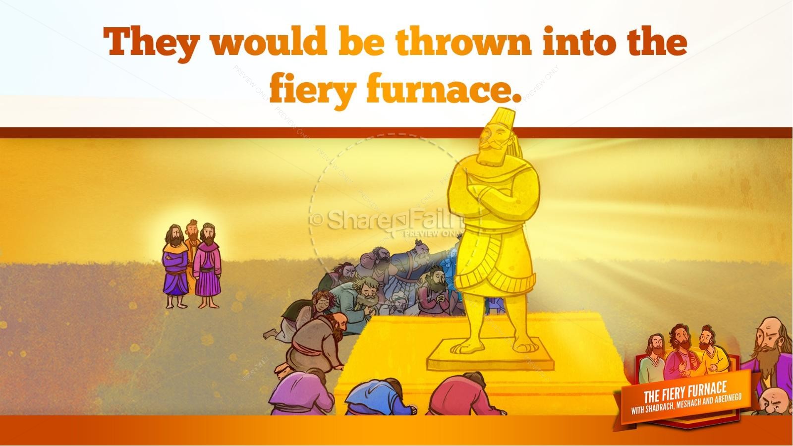 The Fiery Furnace with Shadrach, Meshach and Abednego Kids Bible Story Thumbnail 37