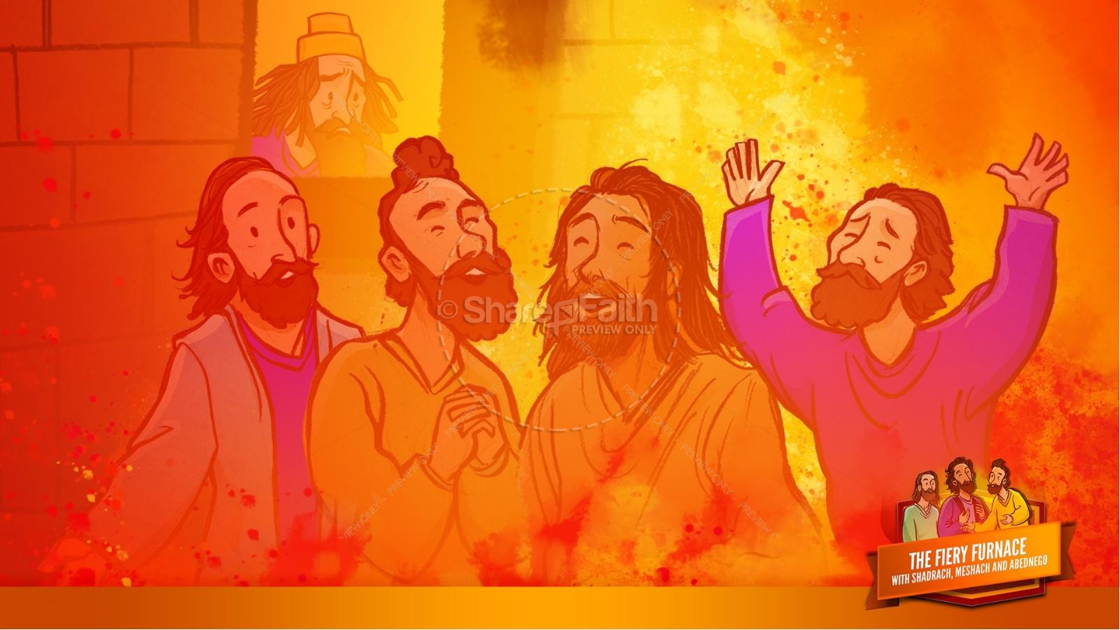 The Fiery Furnace with Shadrach, Meshach and Abednego Kids Bible Story Thumbnail 55