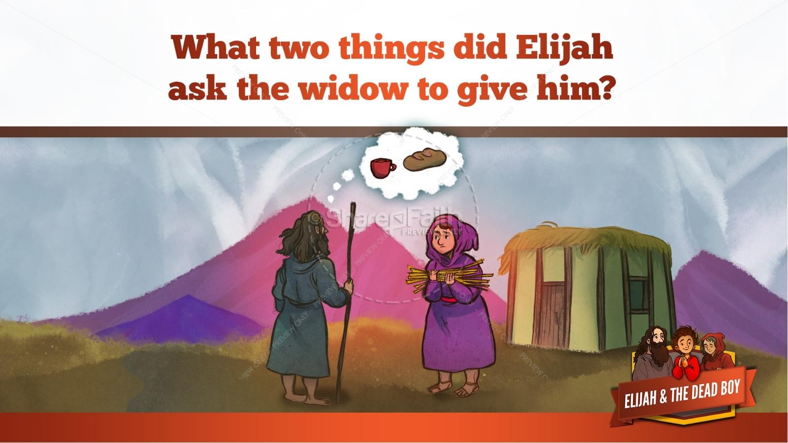 1 Kings 17 Elijah and the Widow Kids Bible Story