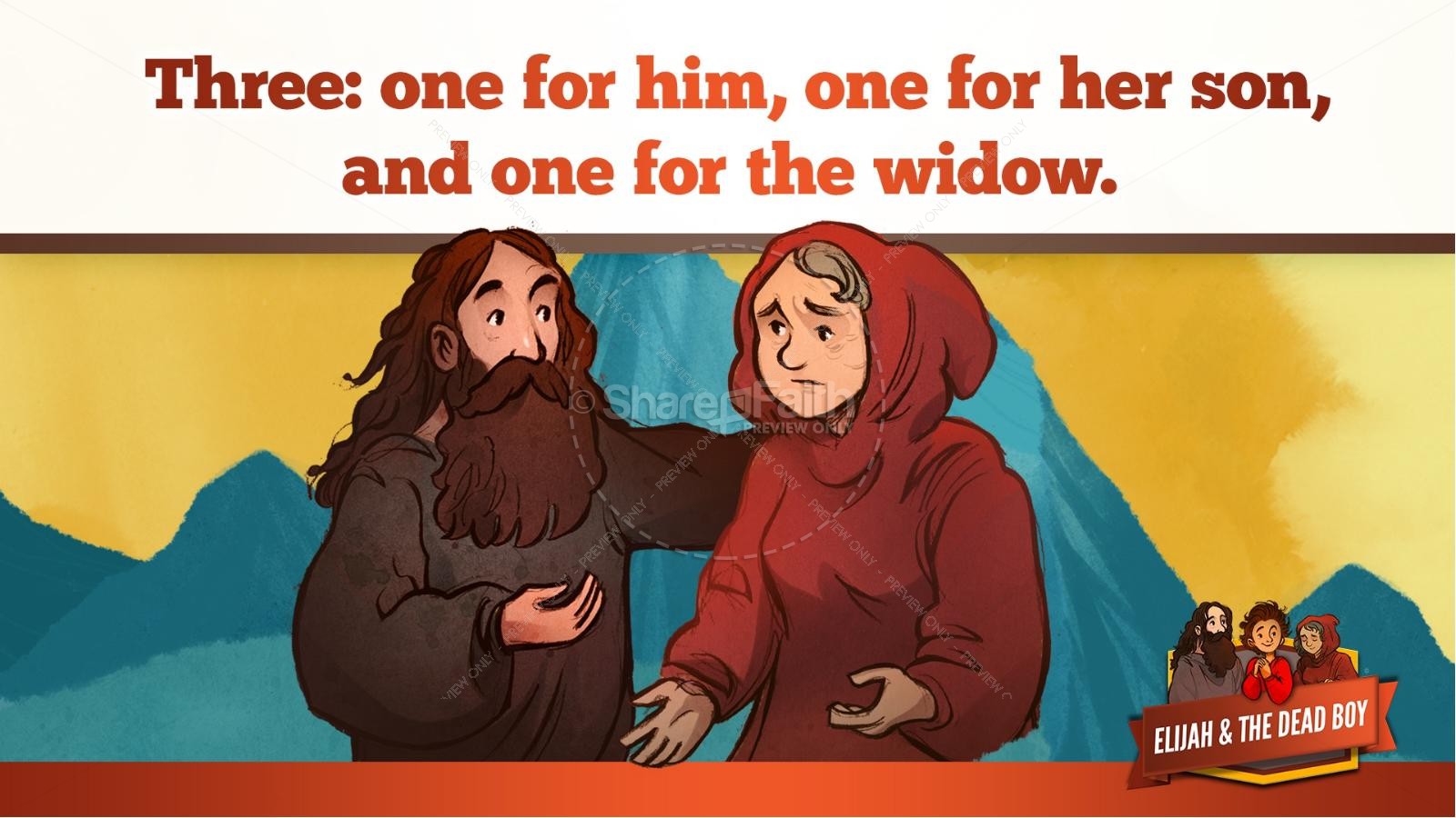 1 Kings 17 Elijah and the Widow Kids Bible Story | slide 20