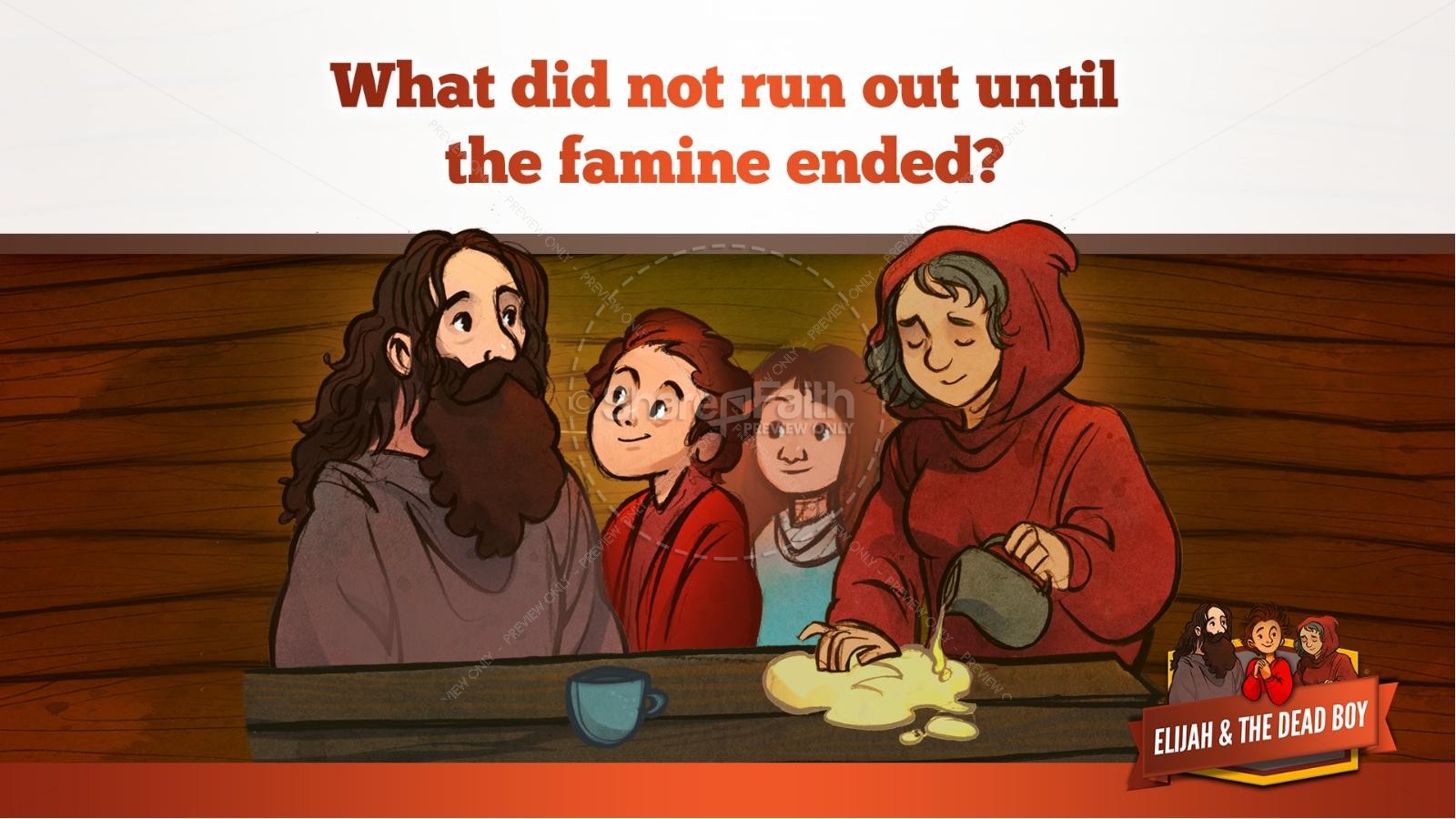 1 Kings 17 Elijah and the Widow Kids Bible Story | slide 23