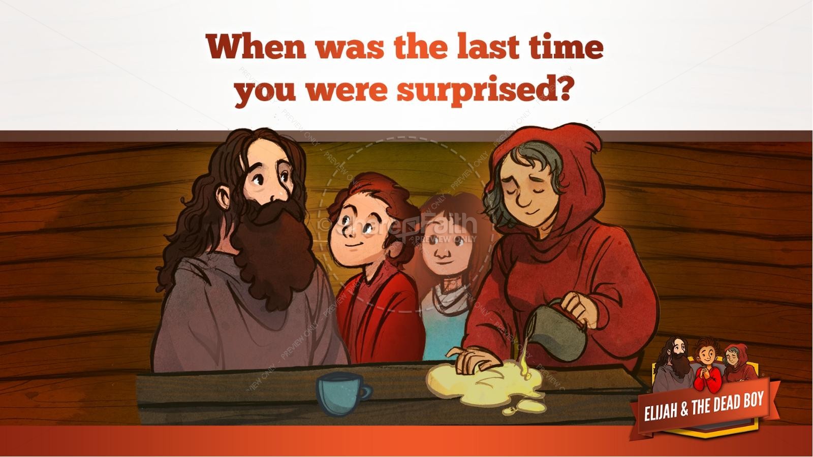 1 Kings 17 Elijah and the Widow Kids Bible Story | slide 25