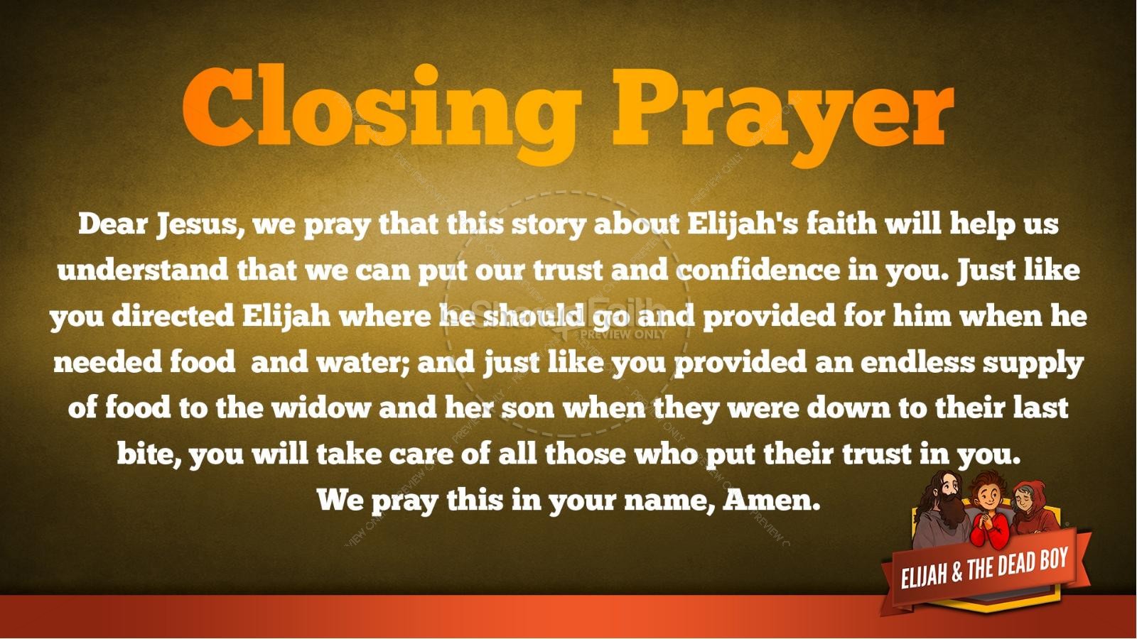 1 Kings 17 Elijah and the Widow Kids Bible Story | slide 40