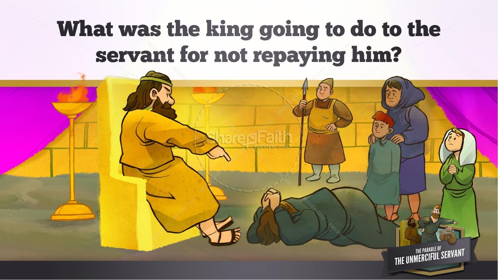 Matthew 18 The Parable of the Unforgiving Servant Kids Bible Story Thumbnail 19