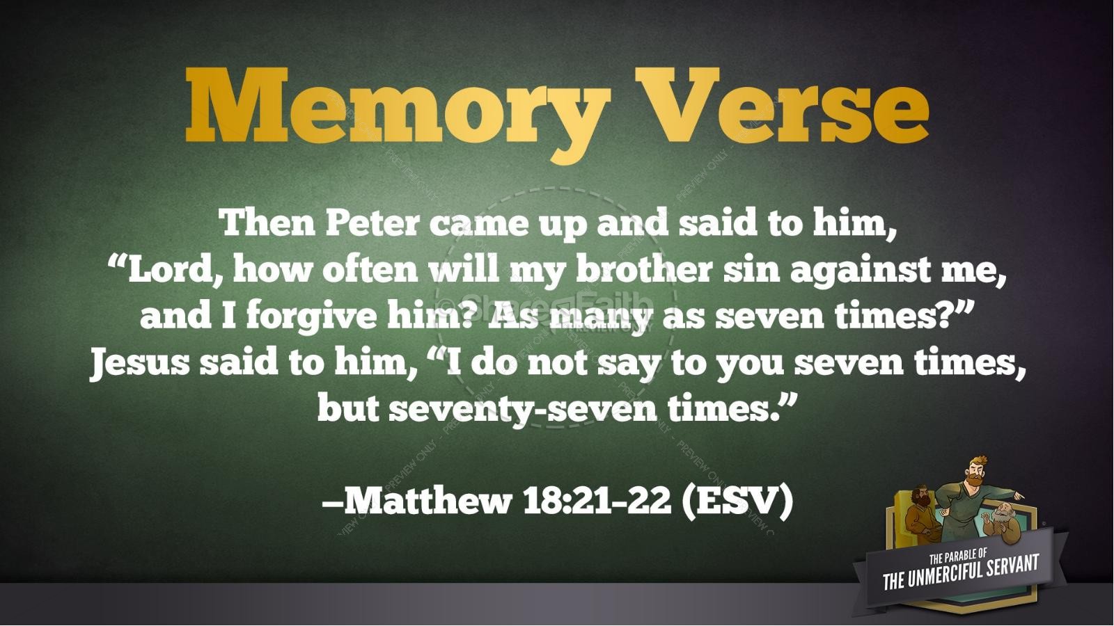 Matthew 18 The Parable of the Unforgiving Servant Kids Bible Story Thumbnail 39