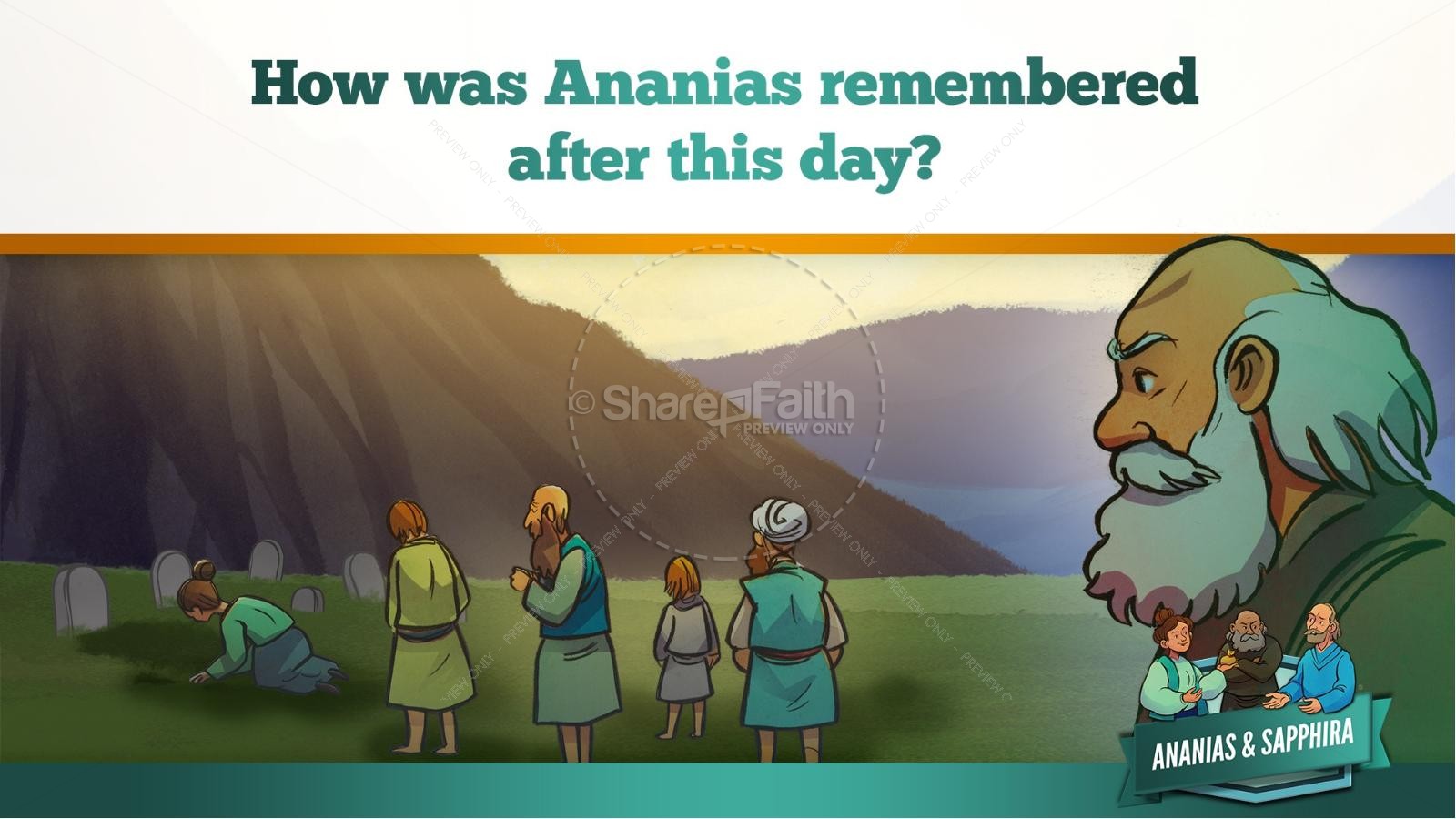 Acts 5 Ananias and Sapphira Kids Bible Stories | slide 29