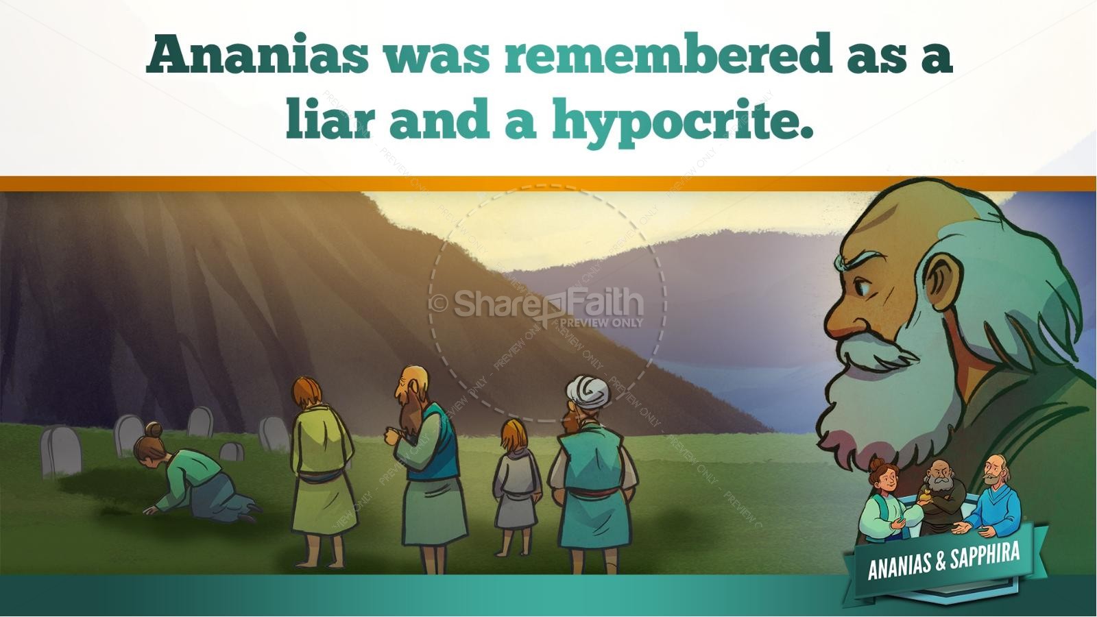 Acts 5 Ananias and Sapphira Kids Bible Stories | slide 30