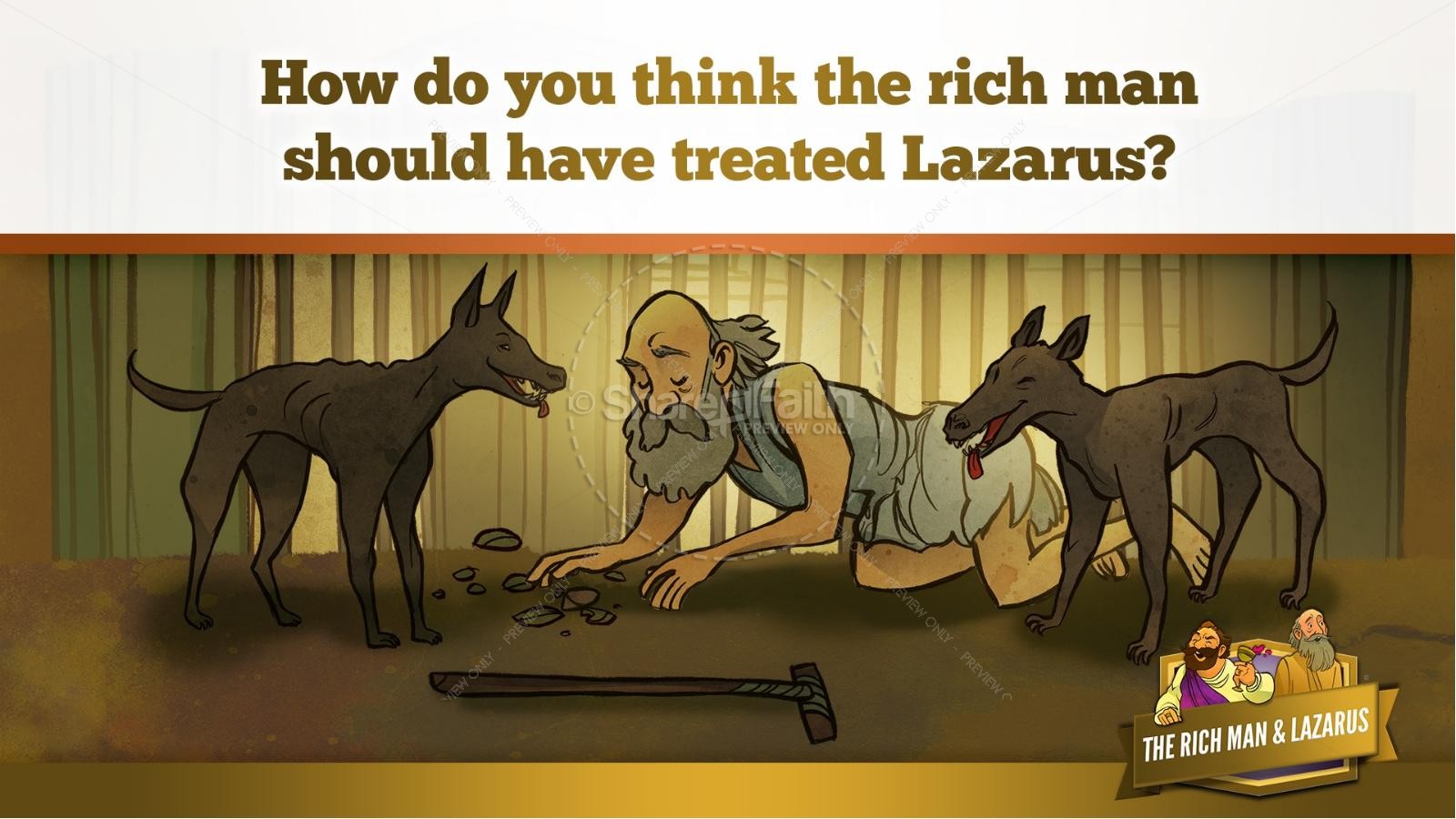 Luke 16 Lazarus and the Rich Man Kids Bible Story Thumbnail 15