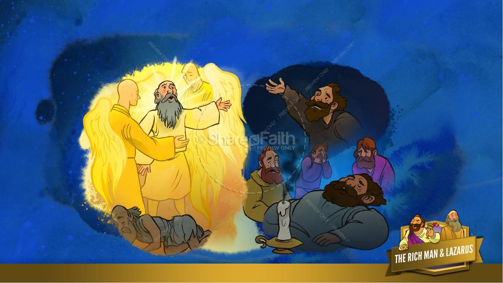 Luke 16 Lazarus and the Rich Man Kids Bible Story Thumbnail 16
