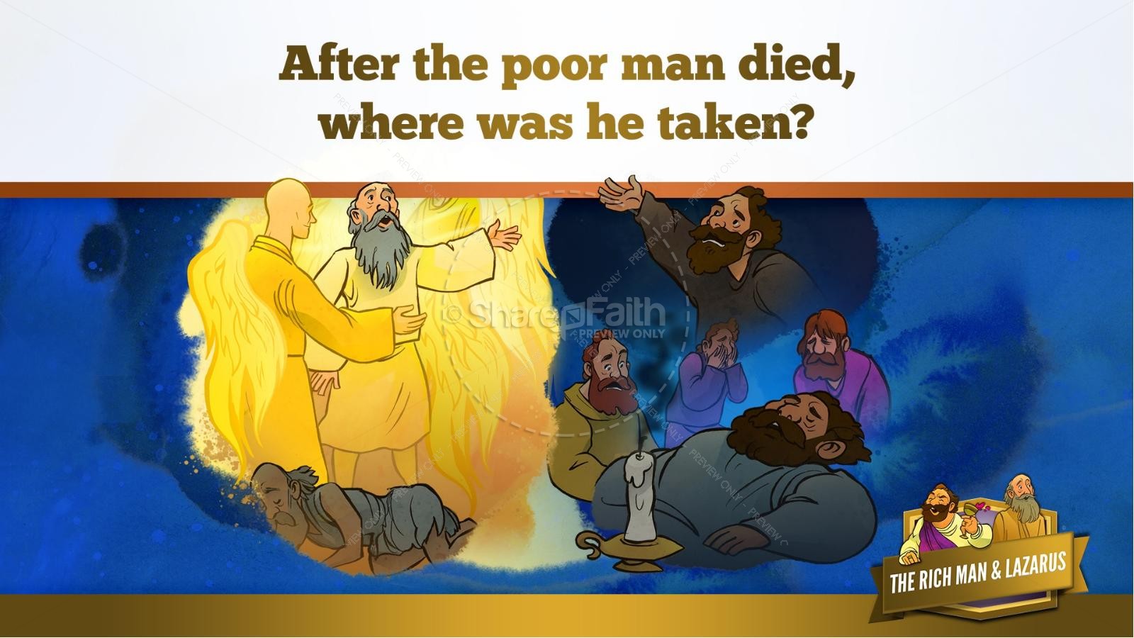 Luke 16 Lazarus and the Rich Man Kids Bible Story Thumbnail 17