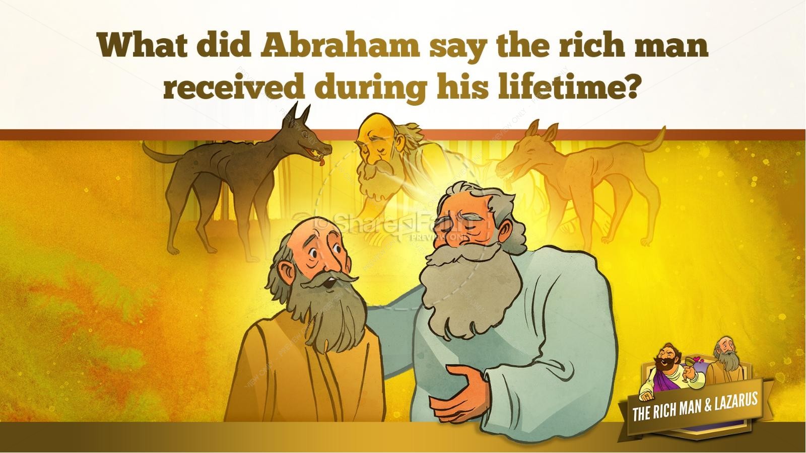 Luke 16 Lazarus and the Rich Man Kids Bible Story Thumbnail 25