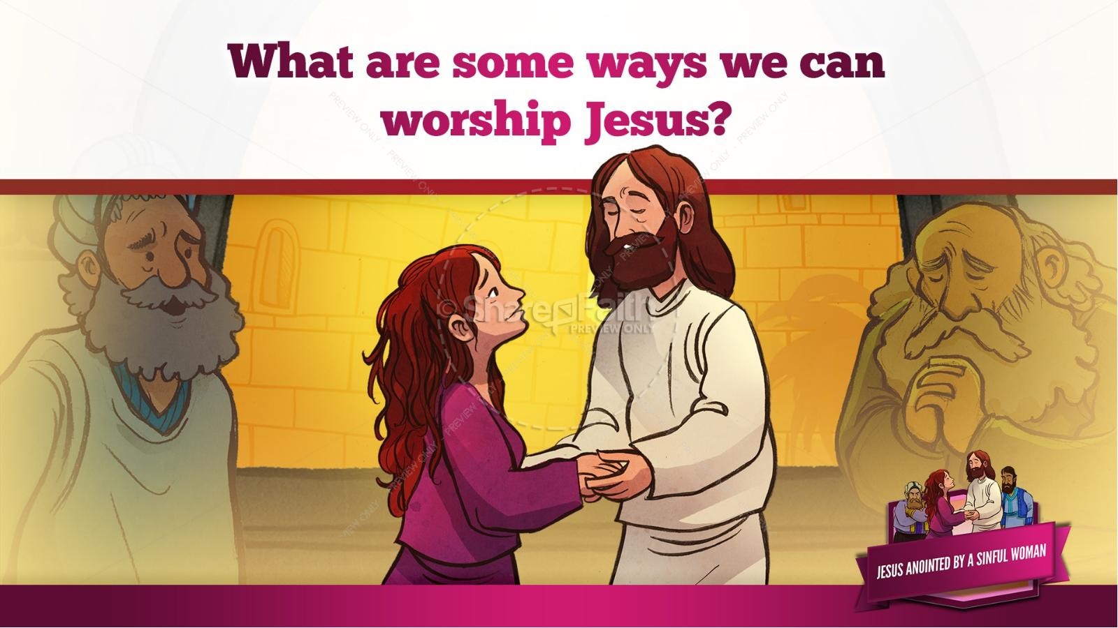 Luke 7 Woman Washes Jesus Feet Kids Bible Story | slide 42