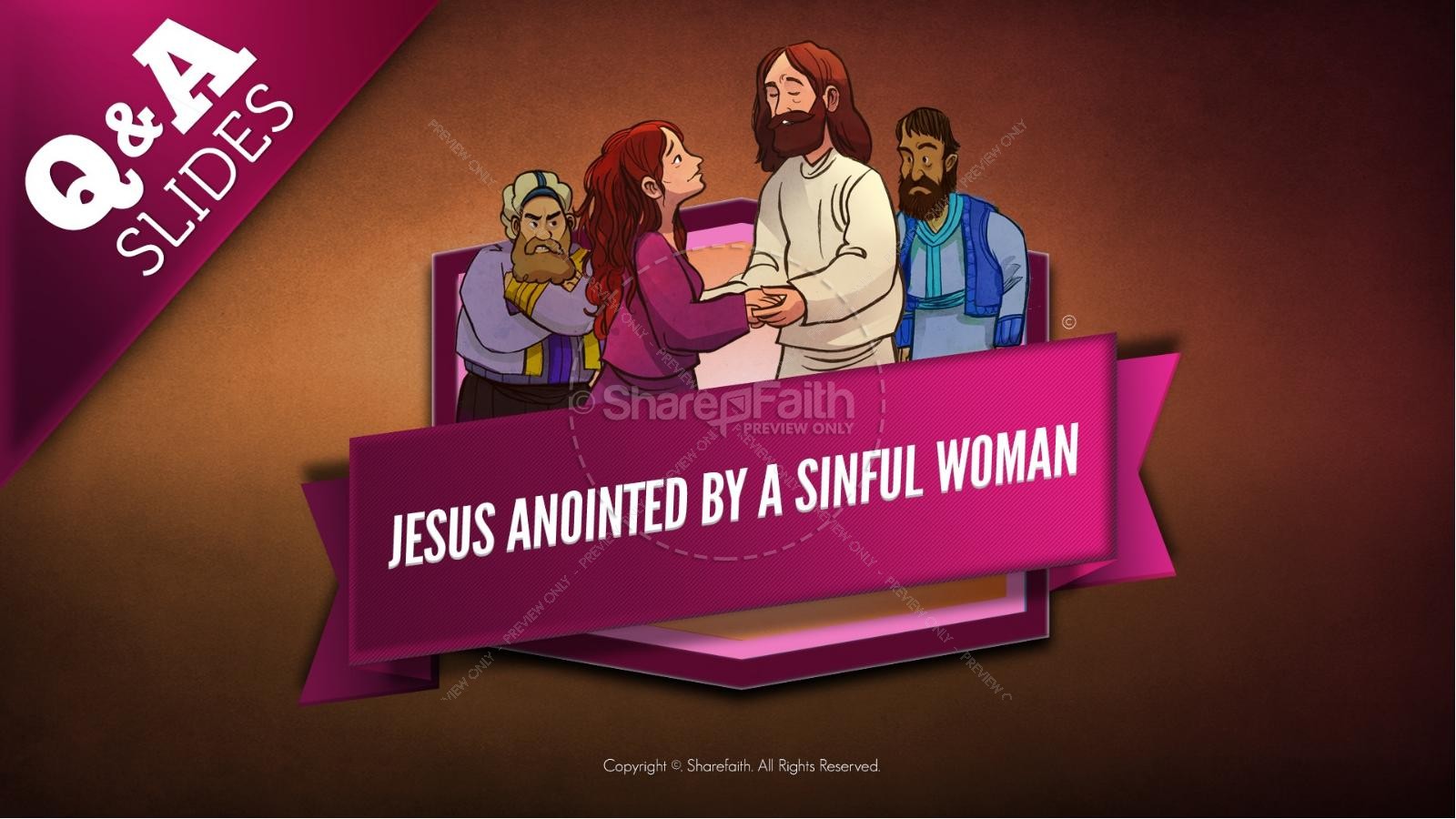 Luke 7 Woman Washes Jesus Feet Kids Bible Story | slide 10